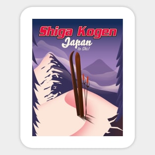 Shiga Kogen Japan to ski Sticker